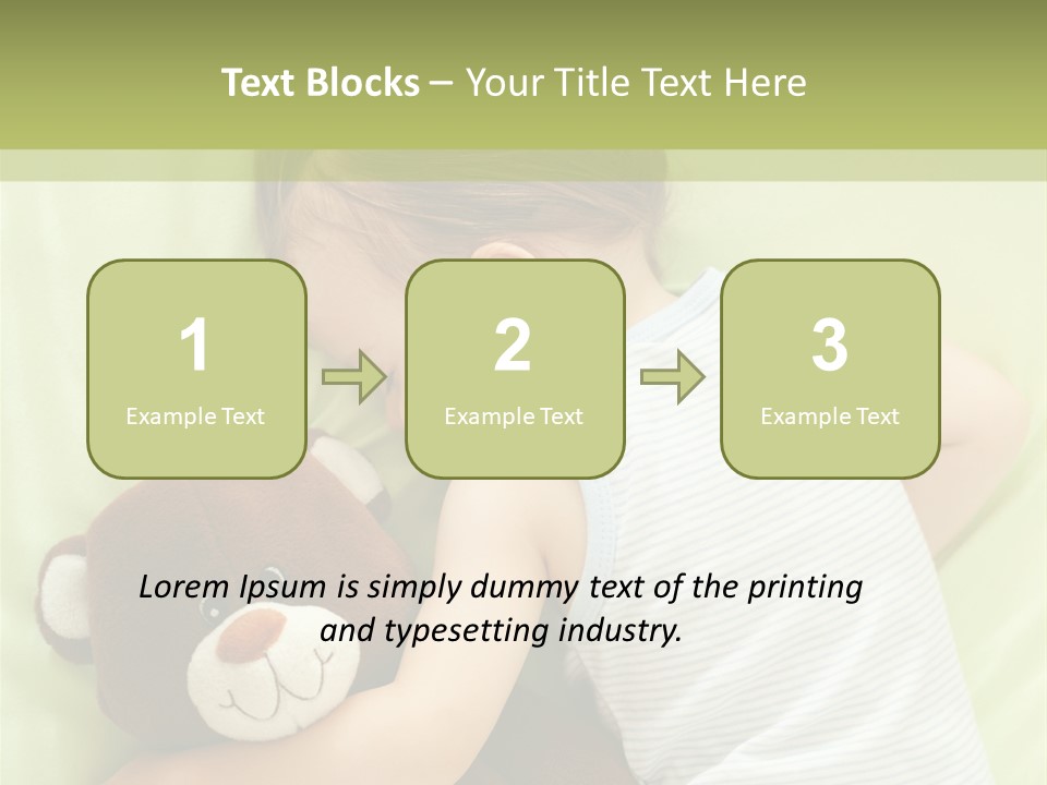 Teddy Bear Family Lying On Front PowerPoint Template
