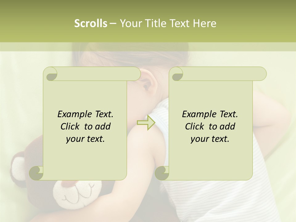 Teddy Bear Family Lying On Front PowerPoint Template