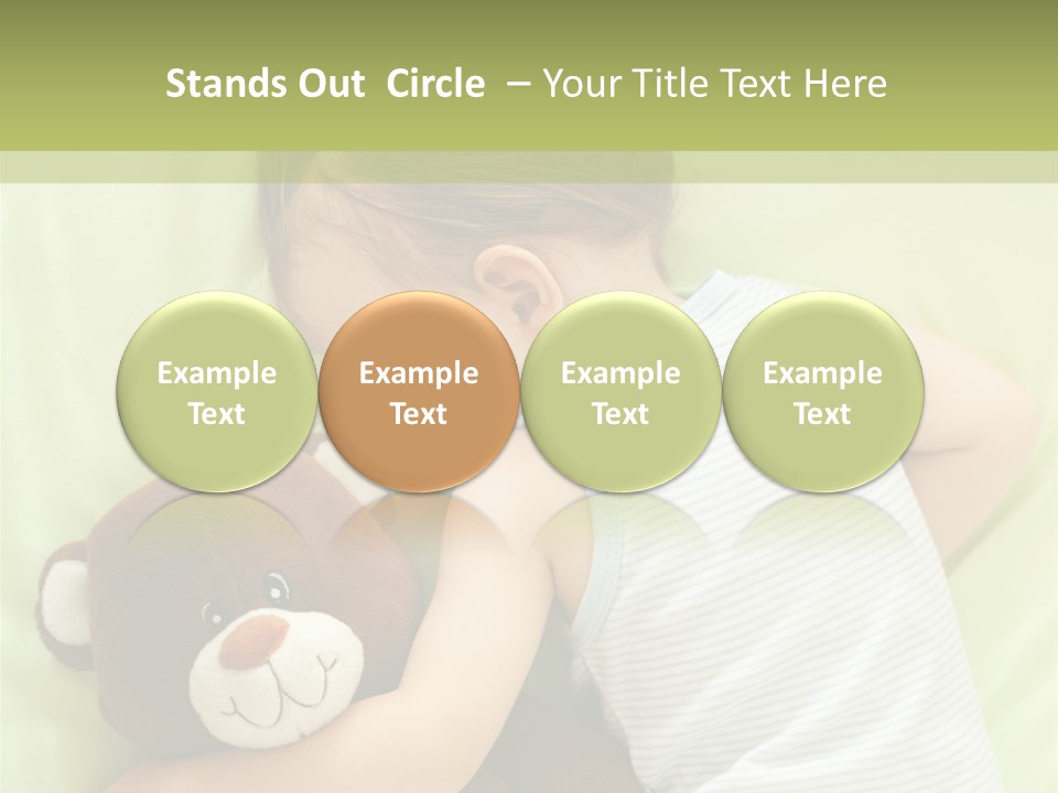 Teddy Bear Family Lying On Front PowerPoint Template