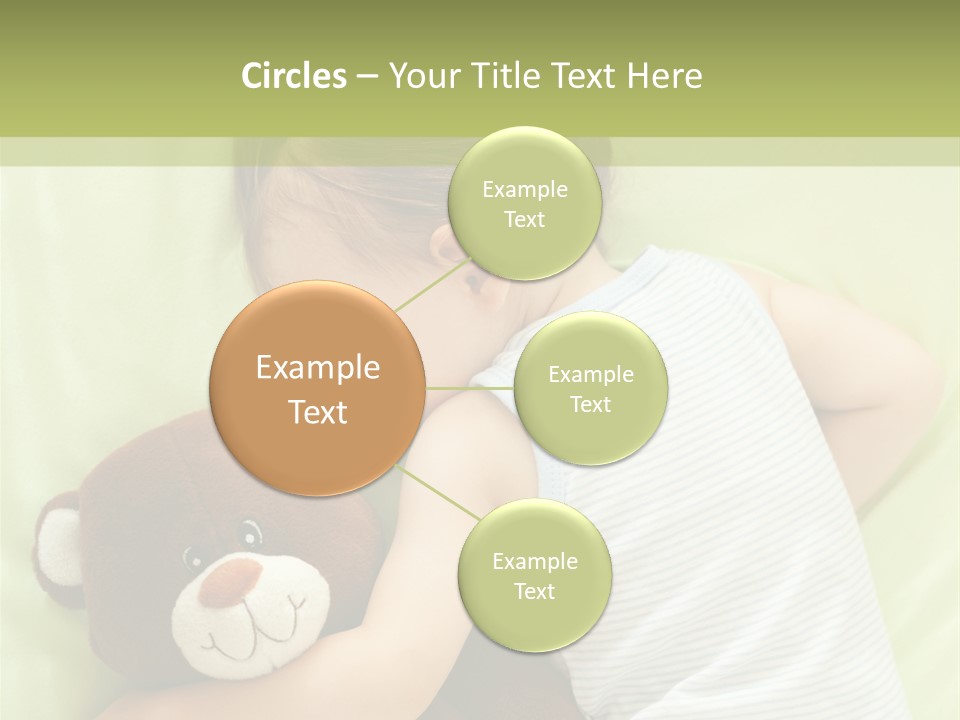 Teddy Bear Family Lying On Front PowerPoint Template