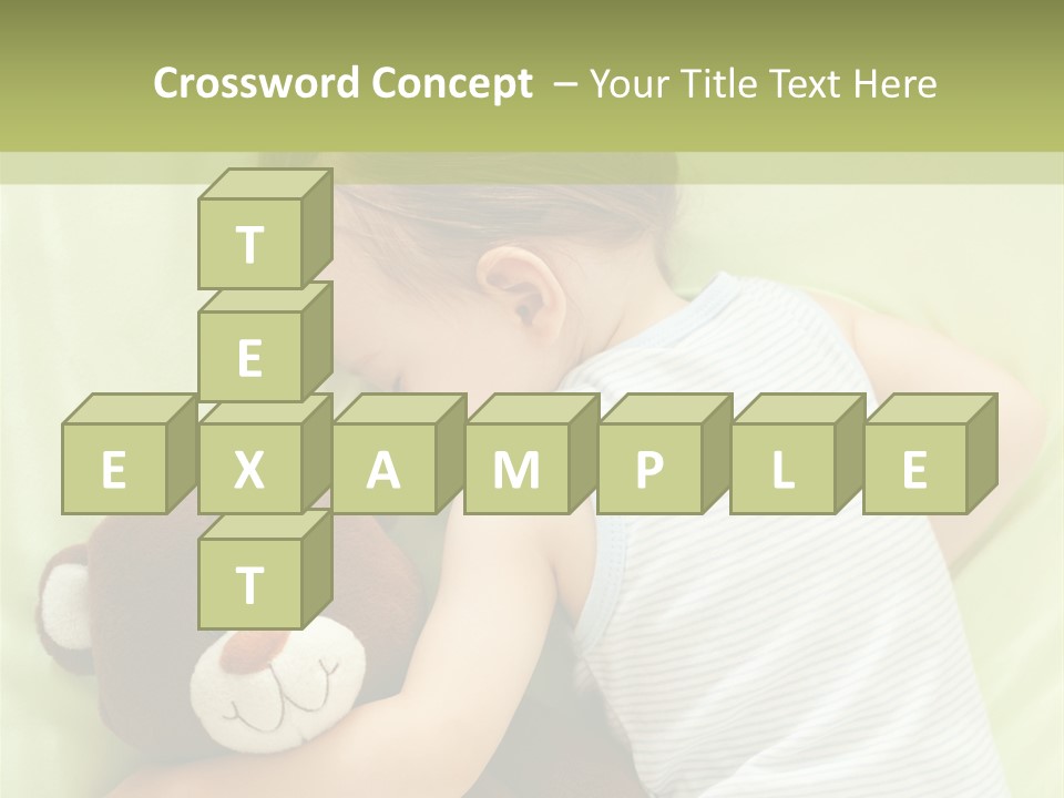 Teddy Bear Family Lying On Front PowerPoint Template