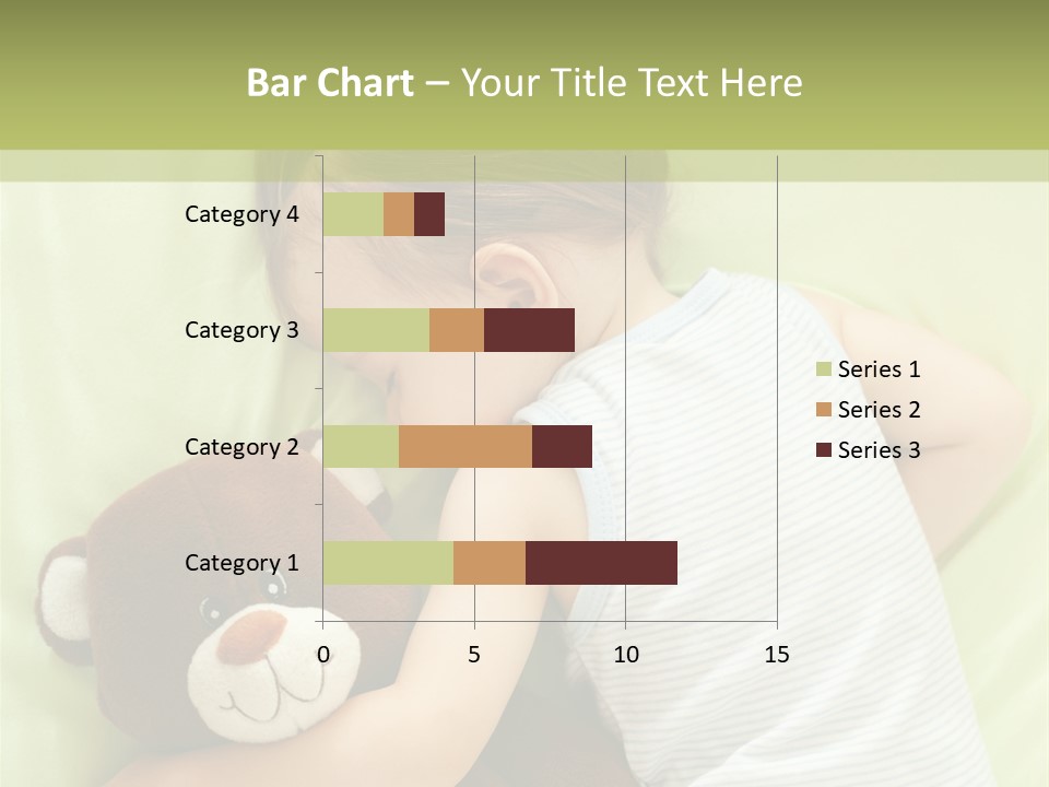 Teddy Bear Family Lying On Front PowerPoint Template