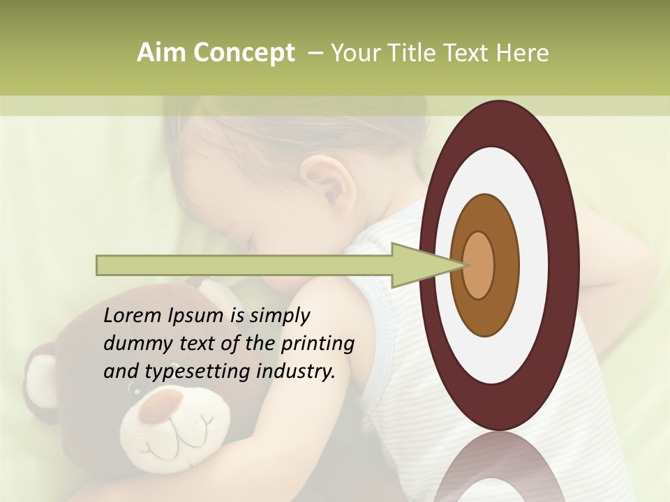 Teddy Bear Family Lying On Front PowerPoint Template