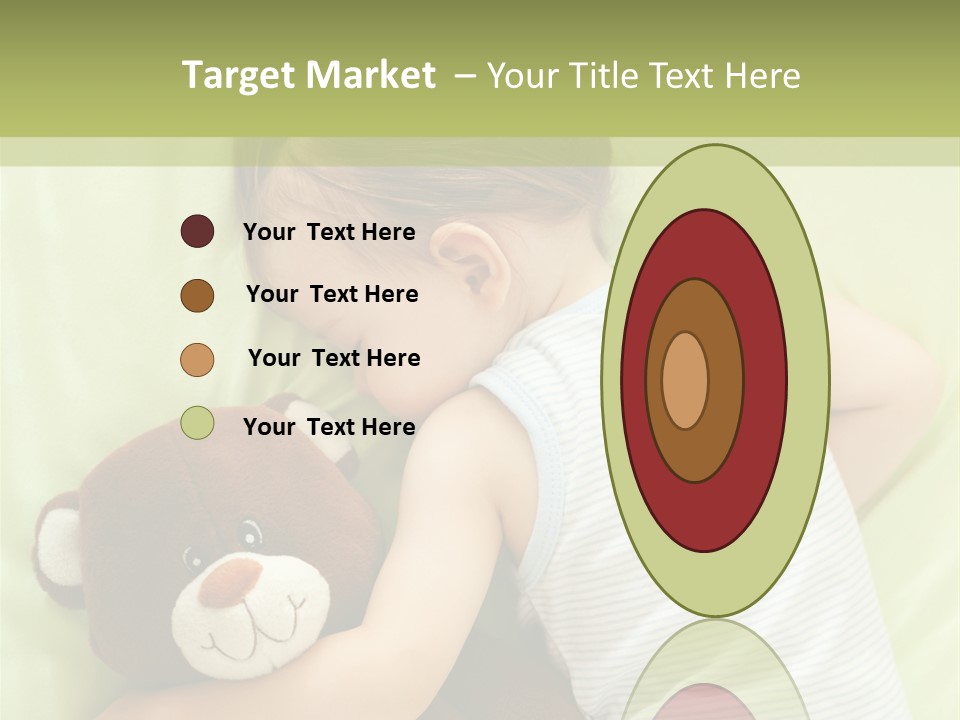 Teddy Bear Family Lying On Front PowerPoint Template