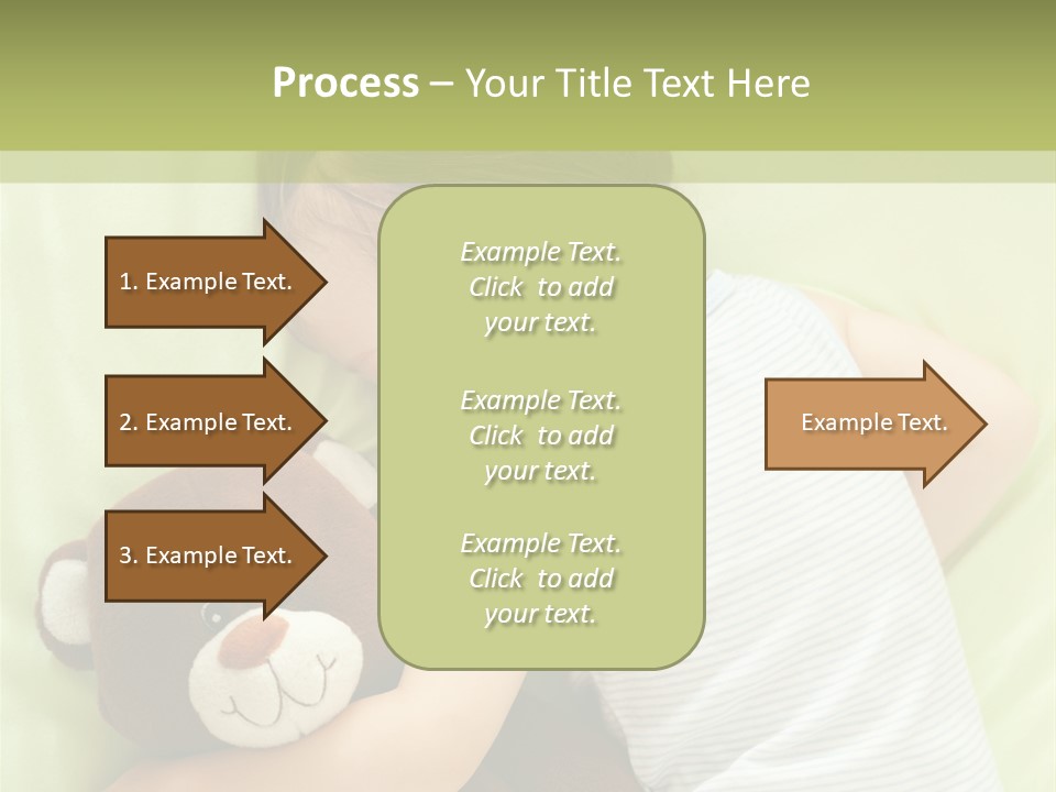 Teddy Bear Family Lying On Front PowerPoint Template