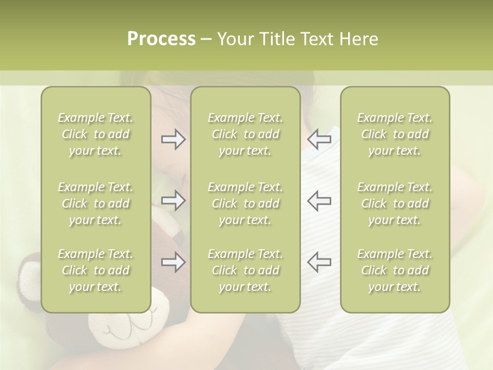 Teddy Bear Family Lying On Front PowerPoint Template
