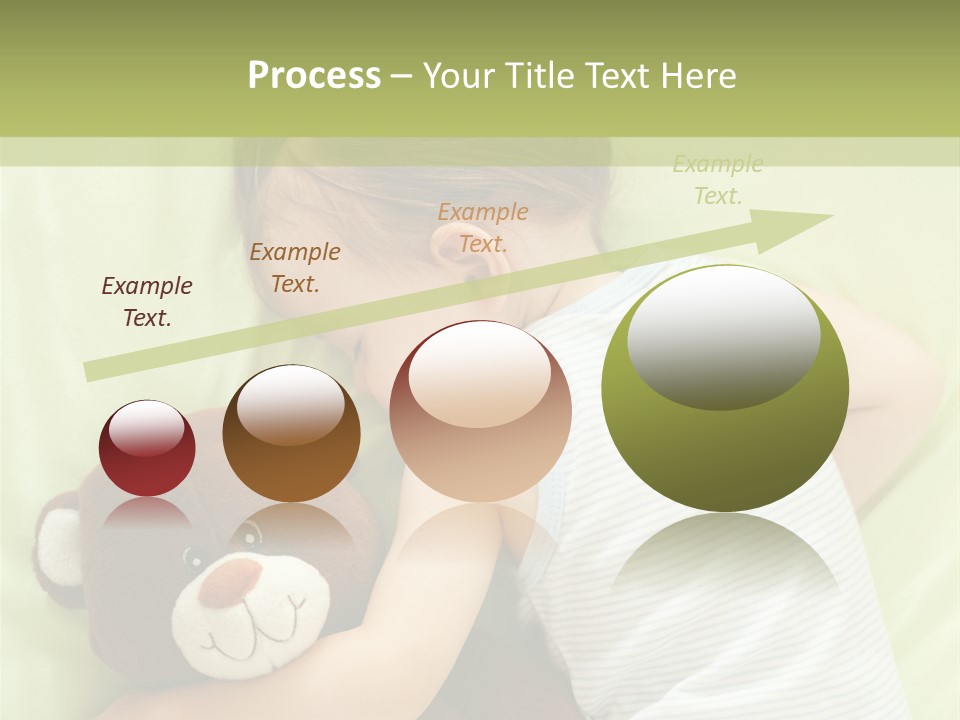 Teddy Bear Family Lying On Front PowerPoint Template