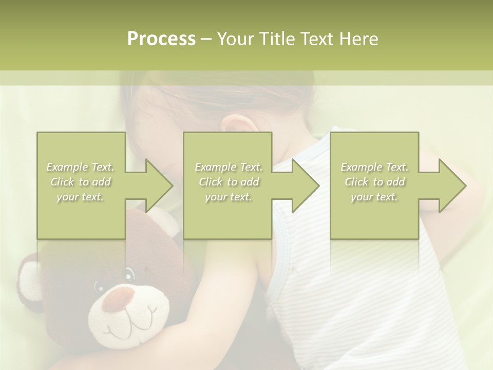 Teddy Bear Family Lying On Front PowerPoint Template