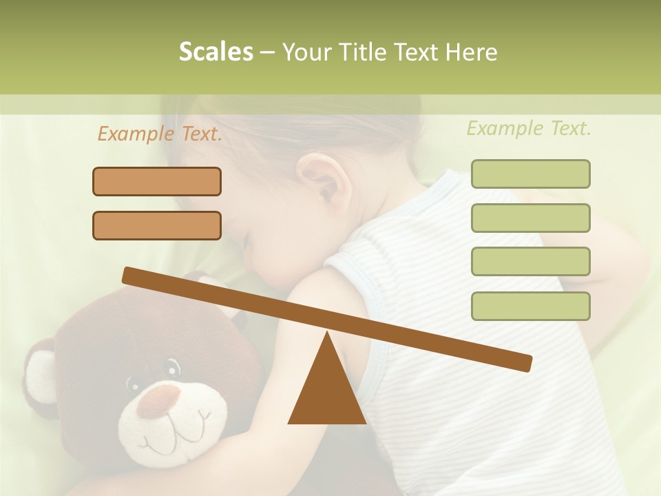 Teddy Bear Family Lying On Front PowerPoint Template