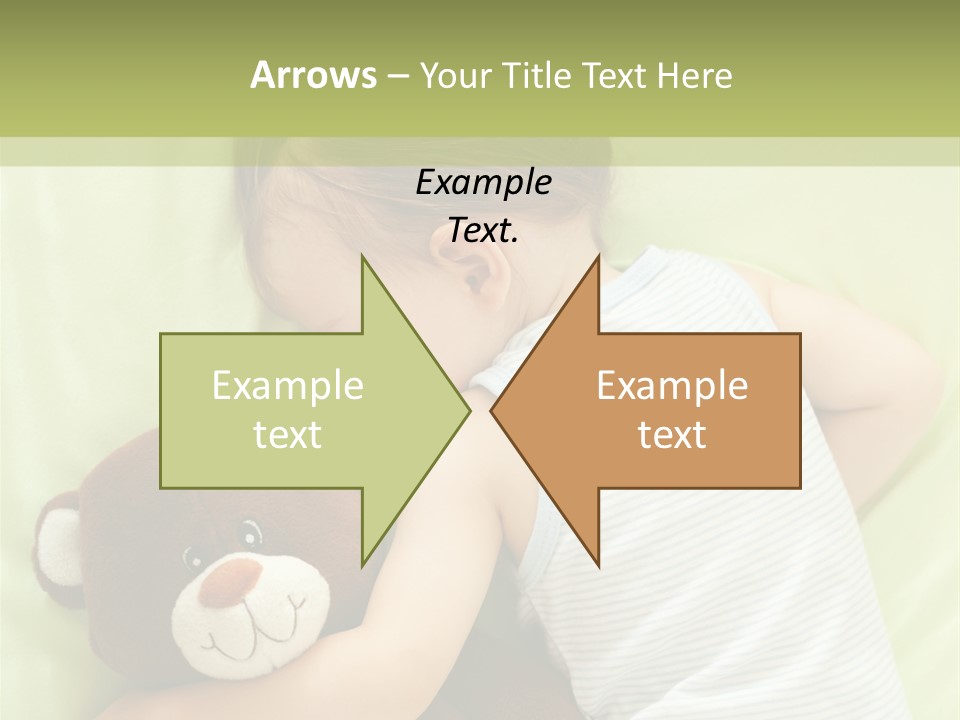 Teddy Bear Family Lying On Front PowerPoint Template