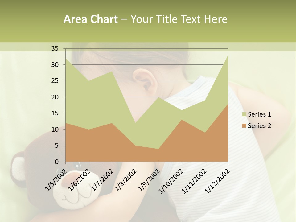 Teddy Bear Family Lying On Front PowerPoint Template