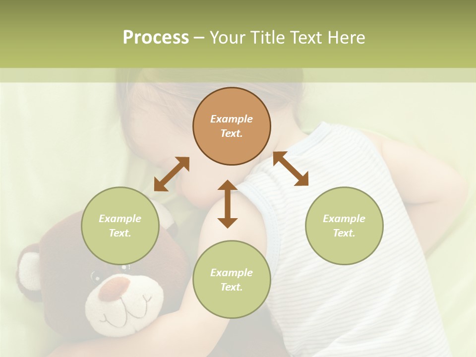 Teddy Bear Family Lying On Front PowerPoint Template