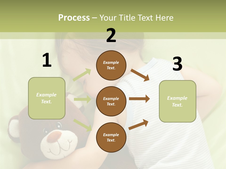 Teddy Bear Family Lying On Front PowerPoint Template