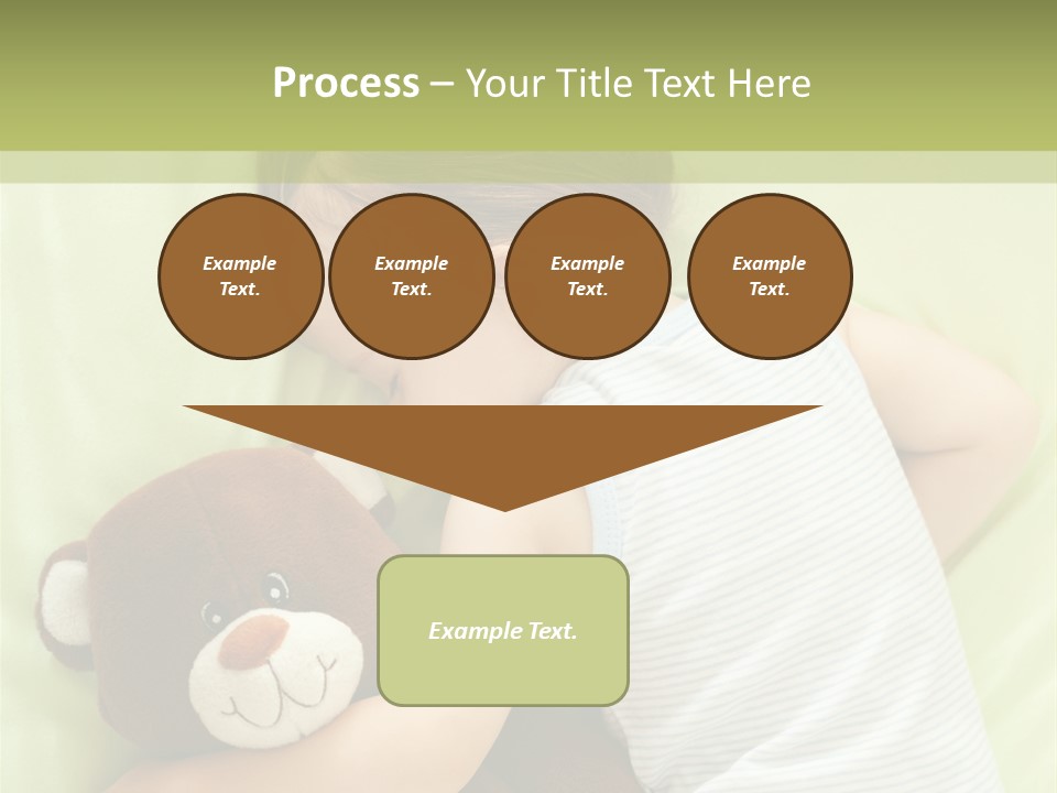 Teddy Bear Family Lying On Front PowerPoint Template