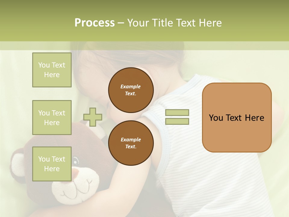 Teddy Bear Family Lying On Front PowerPoint Template