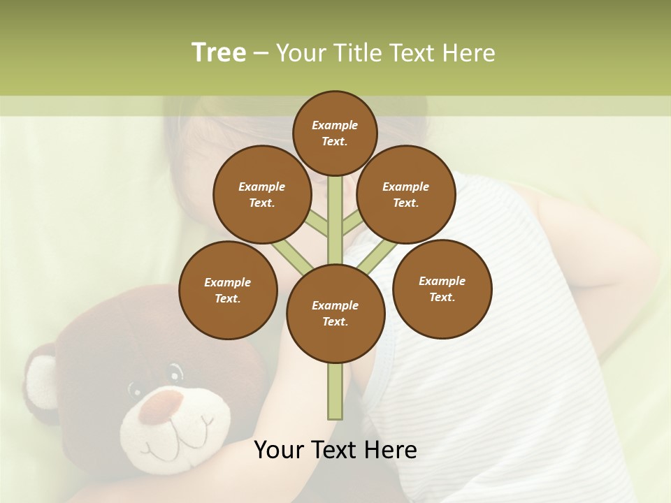 Teddy Bear Family Lying On Front PowerPoint Template