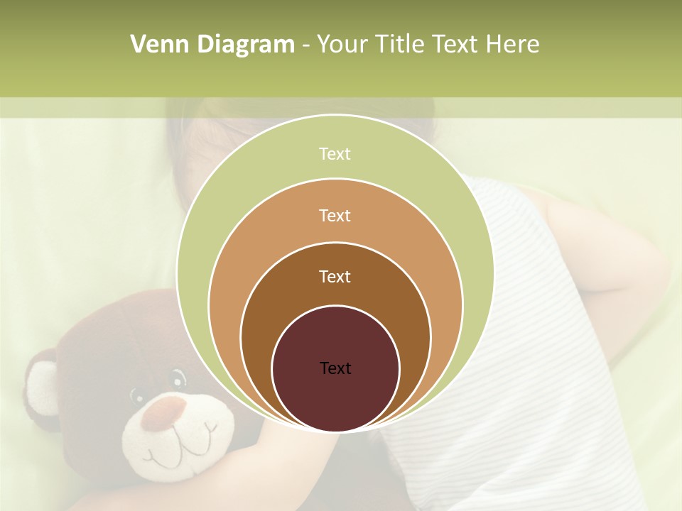 Teddy Bear Family Lying On Front PowerPoint Template