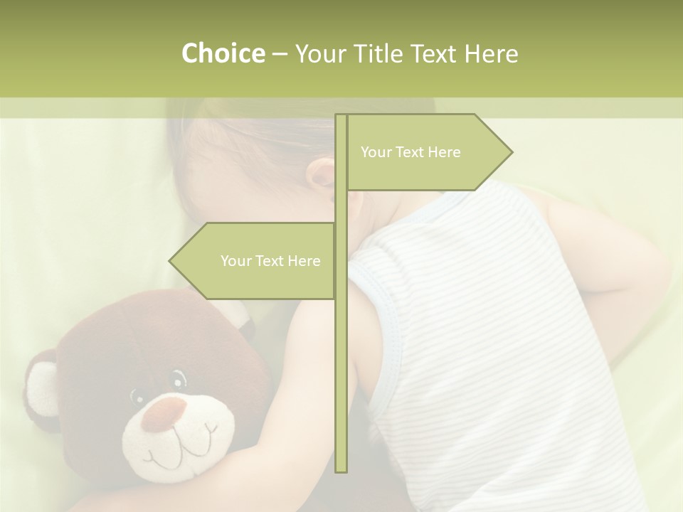Teddy Bear Family Lying On Front PowerPoint Template