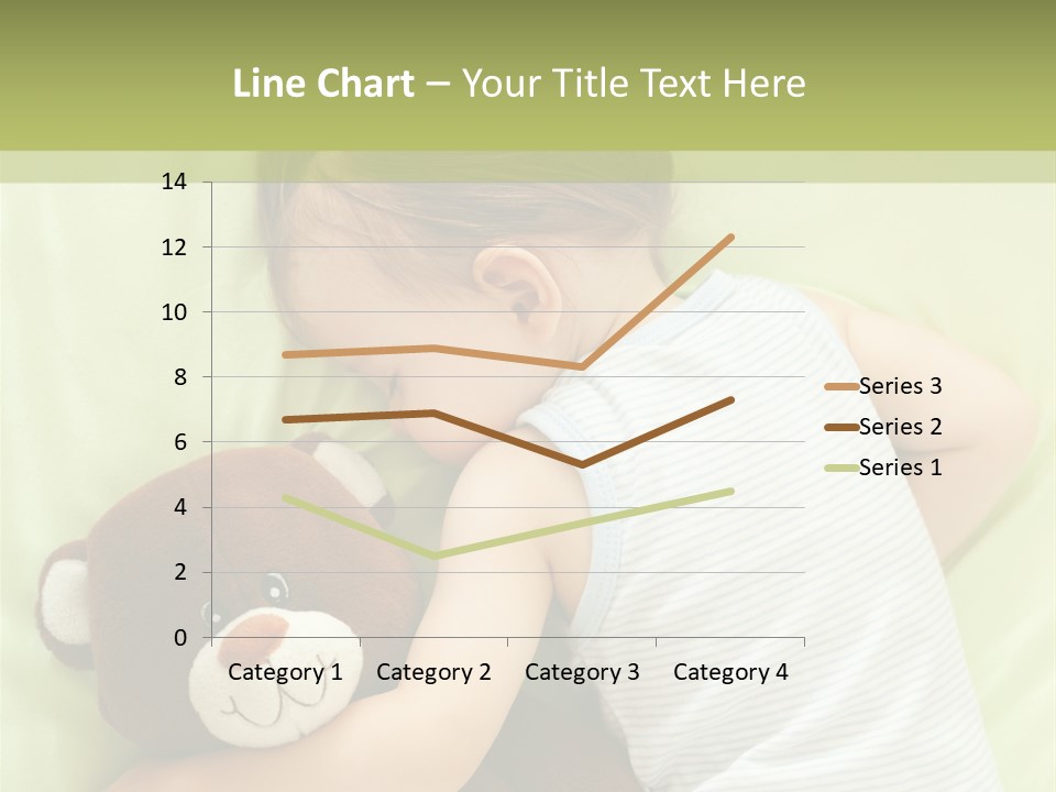 Teddy Bear Family Lying On Front PowerPoint Template