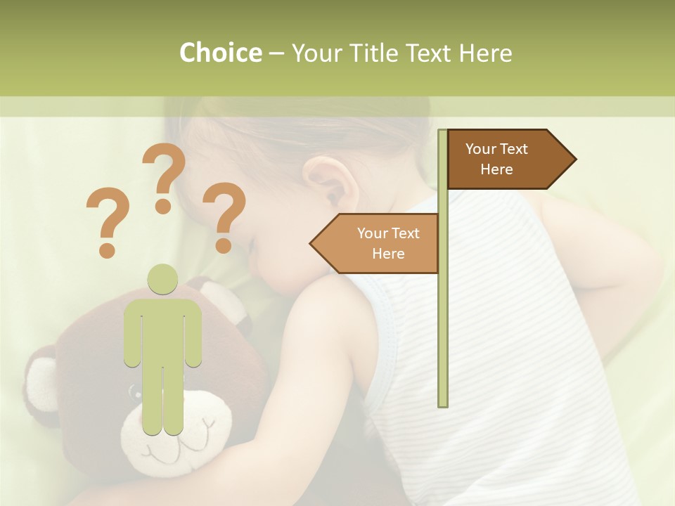 Teddy Bear Family Lying On Front PowerPoint Template