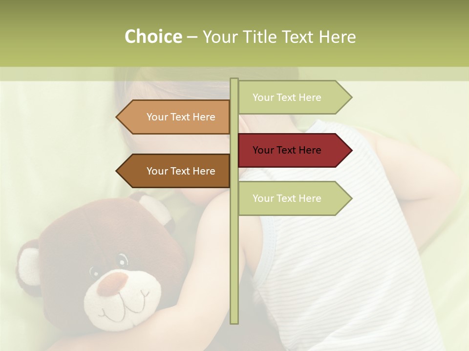 Teddy Bear Family Lying On Front PowerPoint Template