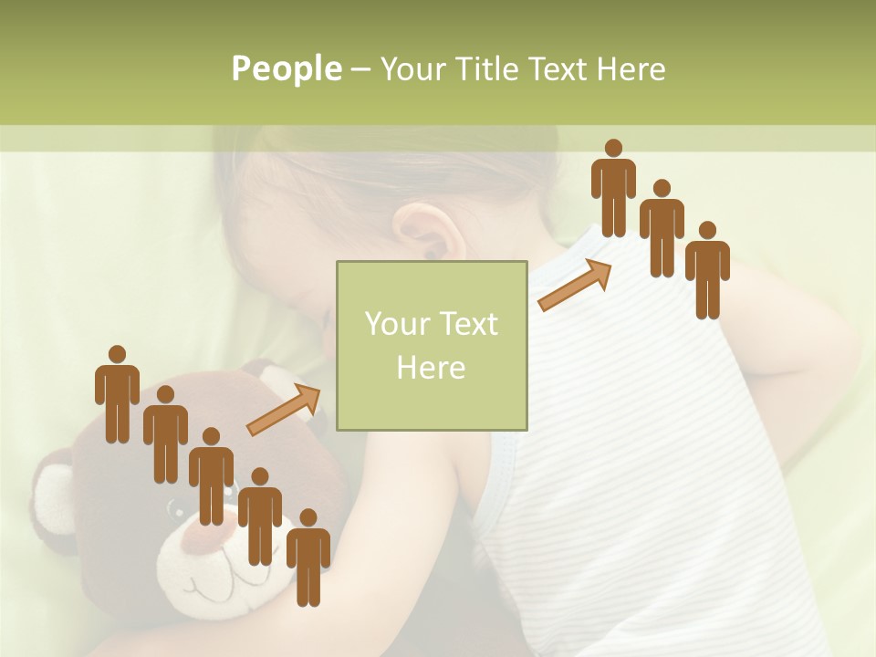 Teddy Bear Family Lying On Front PowerPoint Template