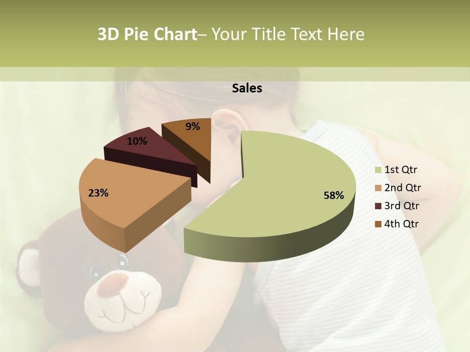 Teddy Bear Family Lying On Front PowerPoint Template
