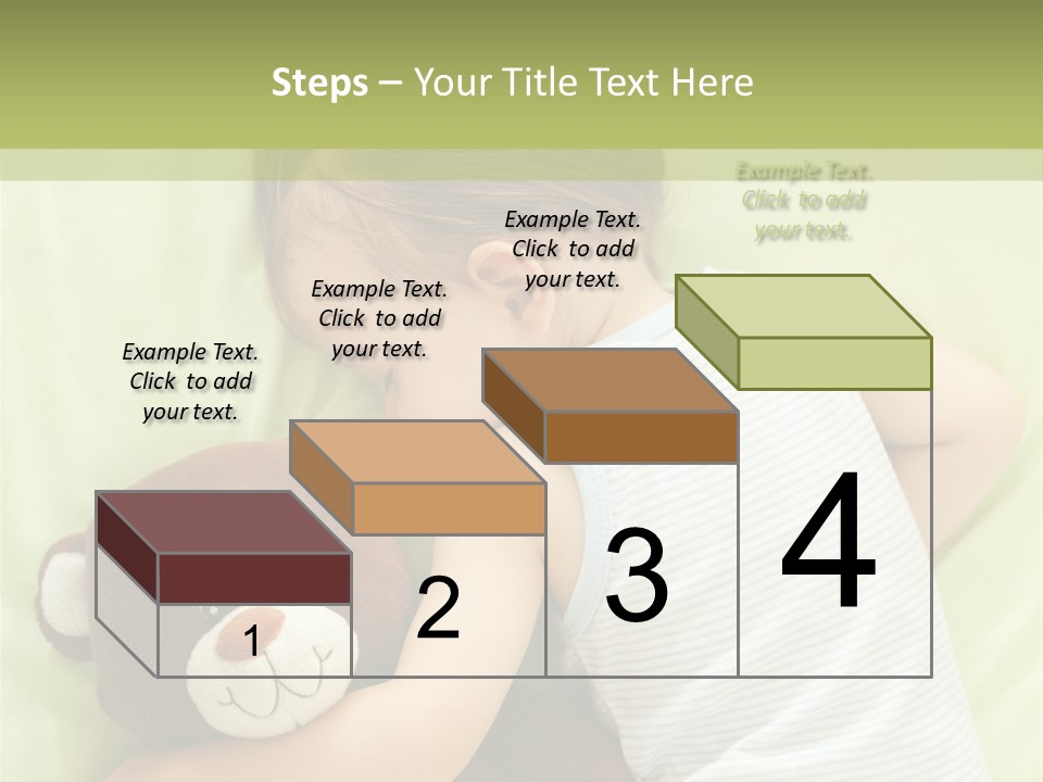 Teddy Bear Family Lying On Front PowerPoint Template