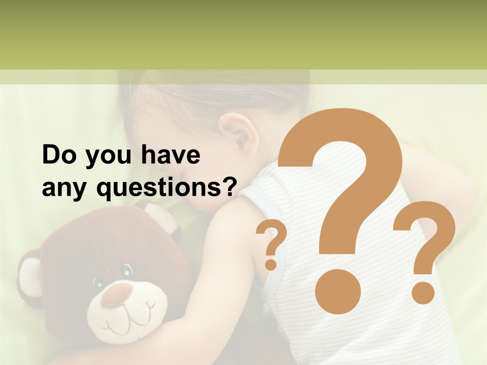 Teddy Bear Family Lying On Front PowerPoint Template