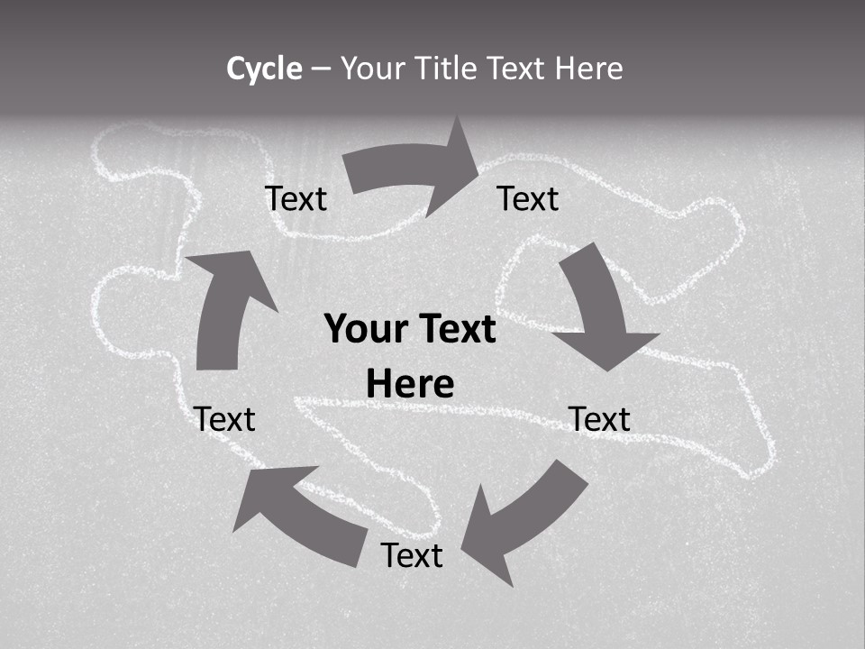 Crime Scene Figure White PowerPoint Template