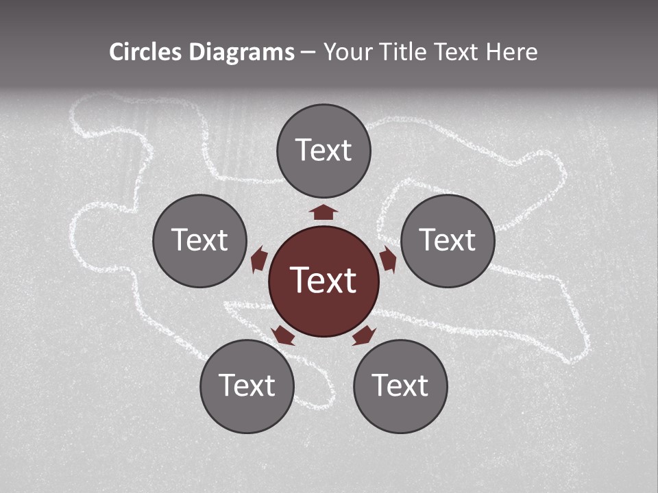 Crime Scene Figure White PowerPoint Template