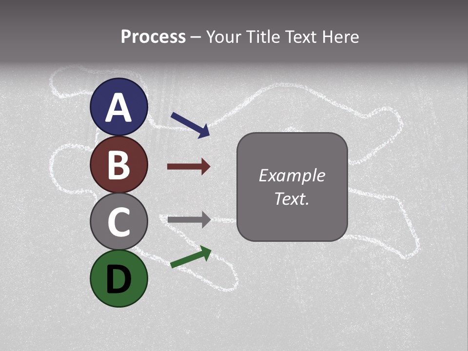 Crime Scene Figure White PowerPoint Template