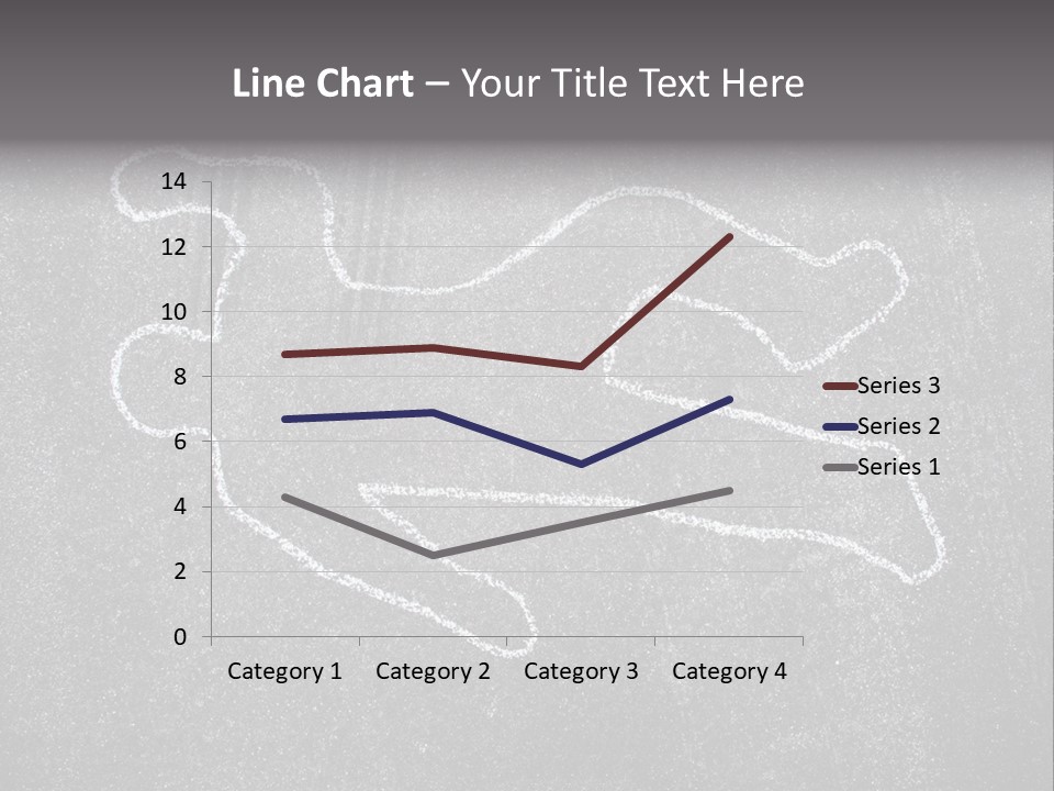 Crime Scene Figure White PowerPoint Template