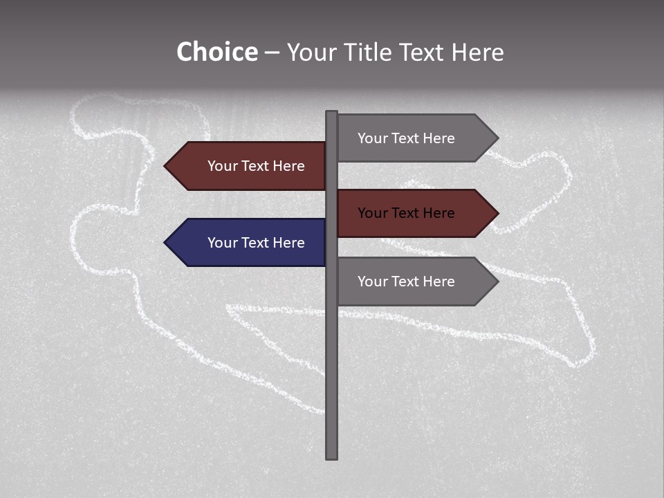 Crime Scene Figure White PowerPoint Template