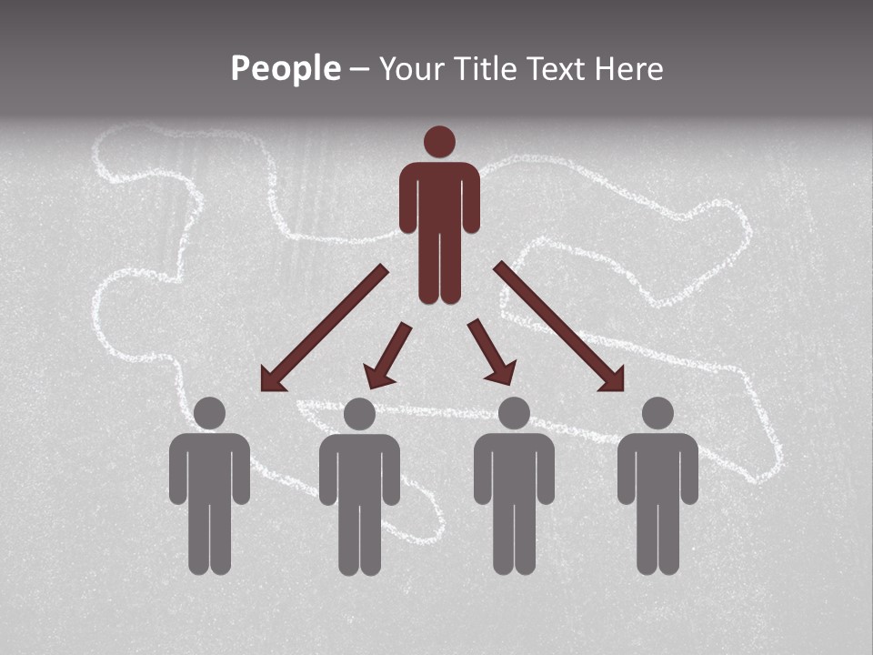 Crime Scene Figure White PowerPoint Template