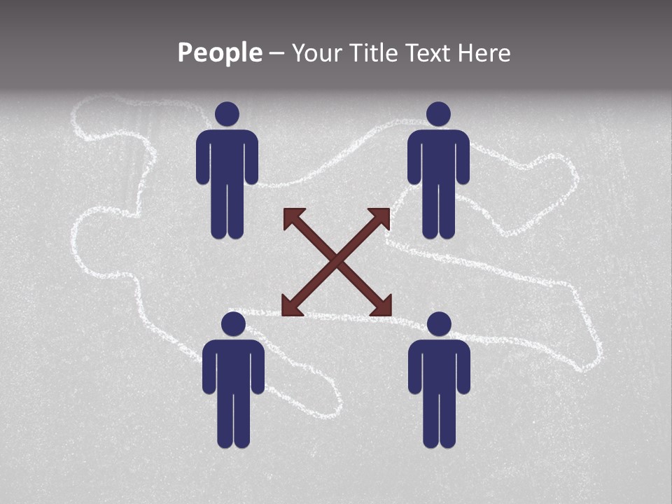 Crime Scene Figure White PowerPoint Template