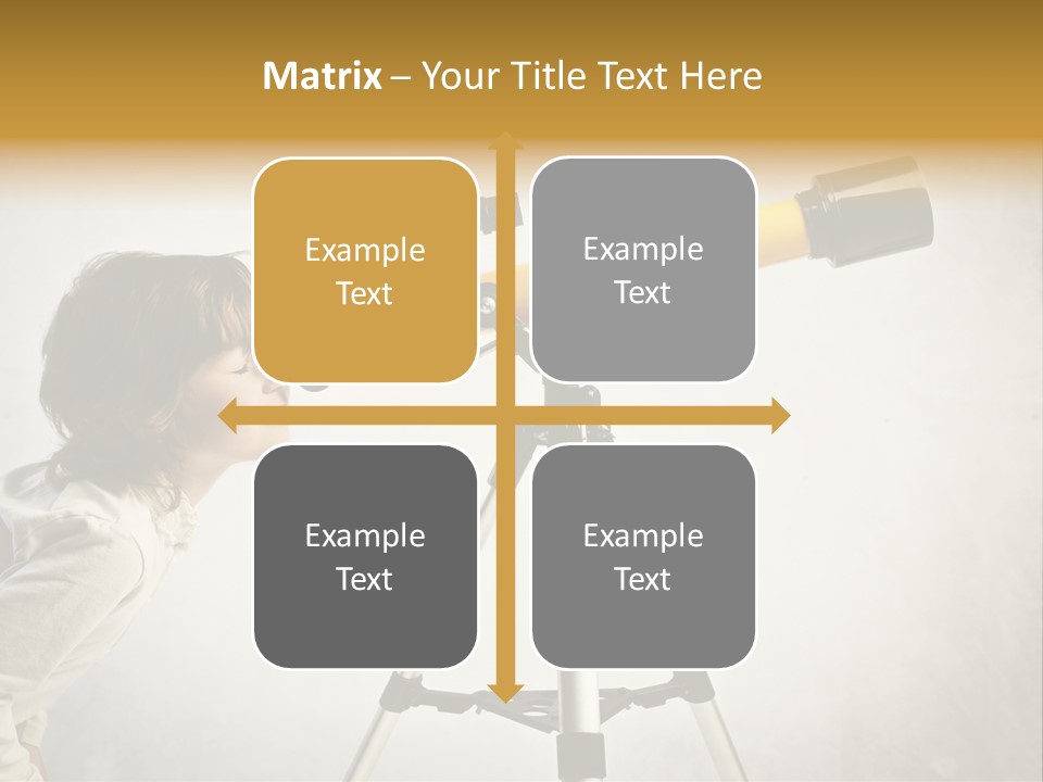 Beautiful Girl Spyglass PowerPoint Template