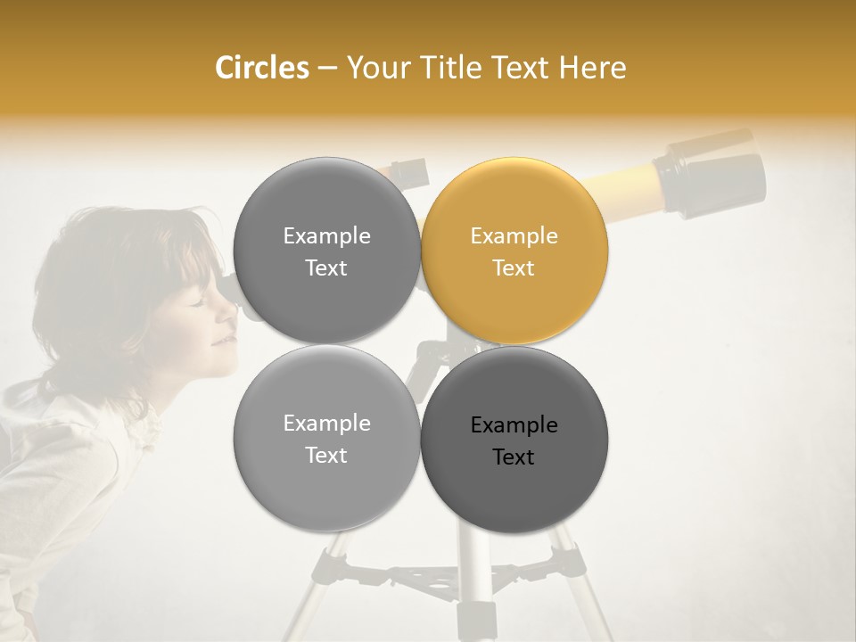 Beautiful Girl Spyglass PowerPoint Template