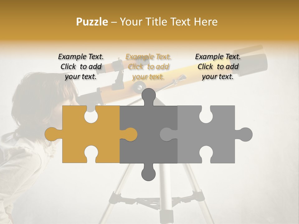 Beautiful Girl Spyglass PowerPoint Template