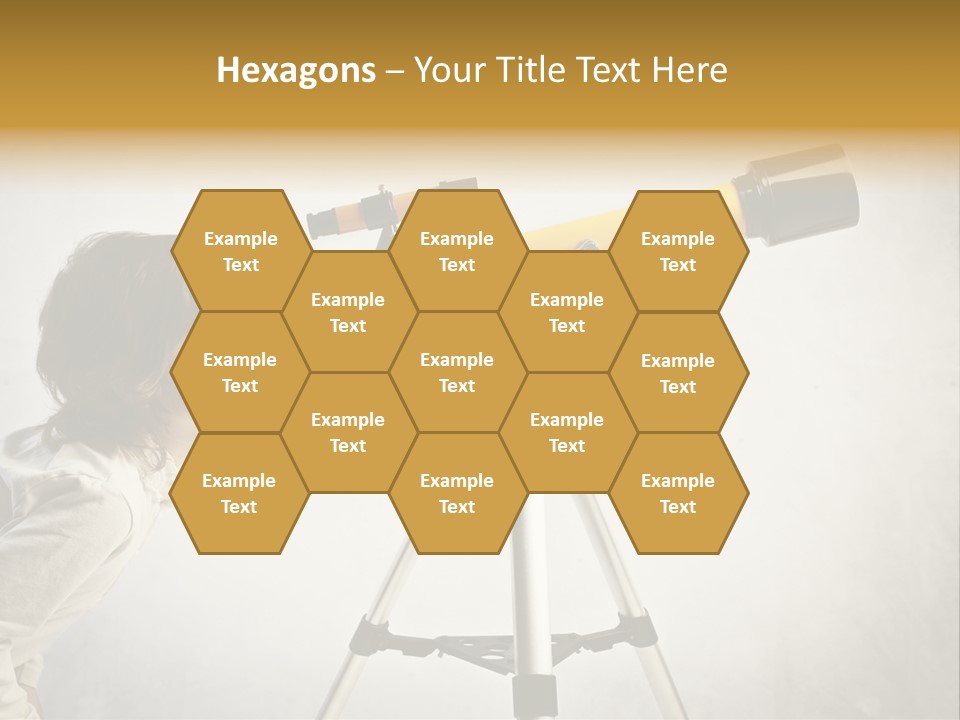 Beautiful Girl Spyglass PowerPoint Template