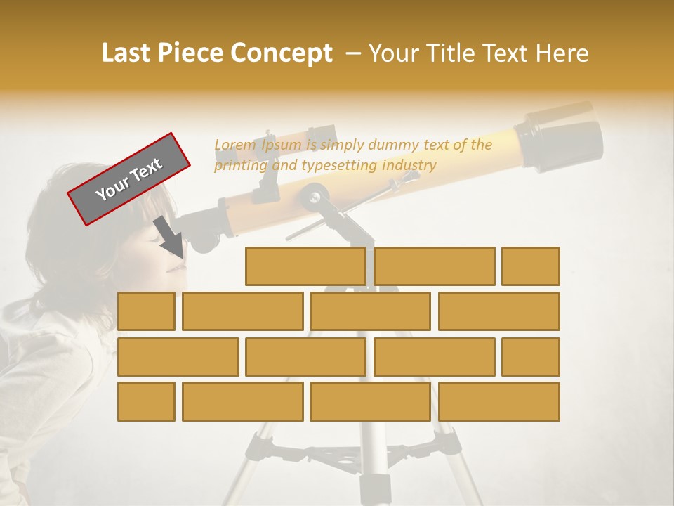 Beautiful Girl Spyglass PowerPoint Template