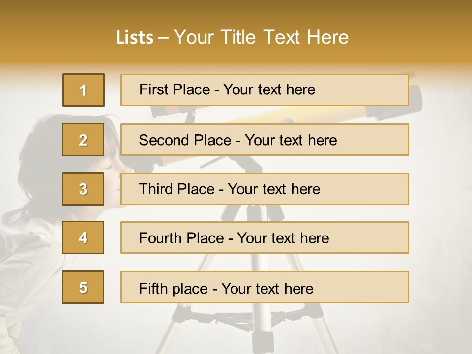 Beautiful Girl Spyglass PowerPoint Template