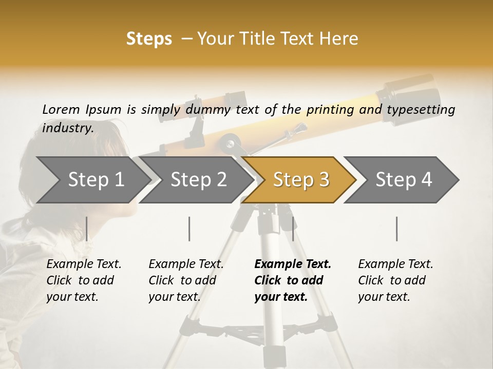 Beautiful Girl Spyglass PowerPoint Template