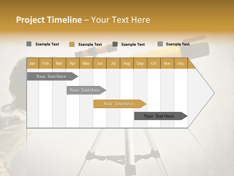 Beautiful Girl Spyglass PowerPoint Template