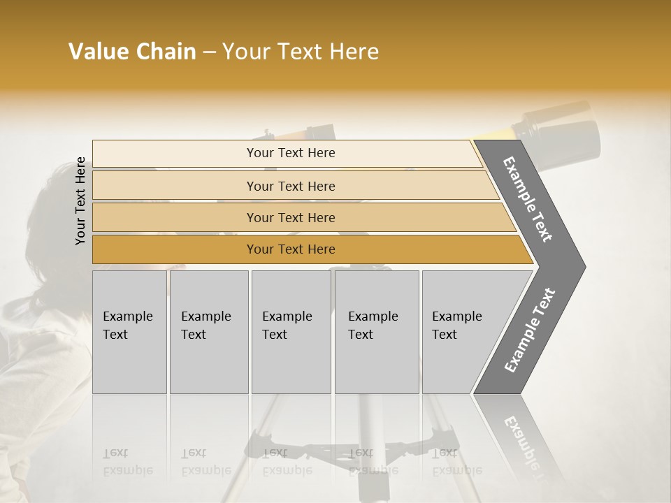 Beautiful Girl Spyglass PowerPoint Template