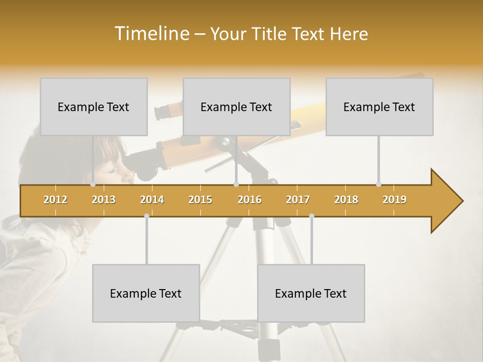 Beautiful Girl Spyglass PowerPoint Template