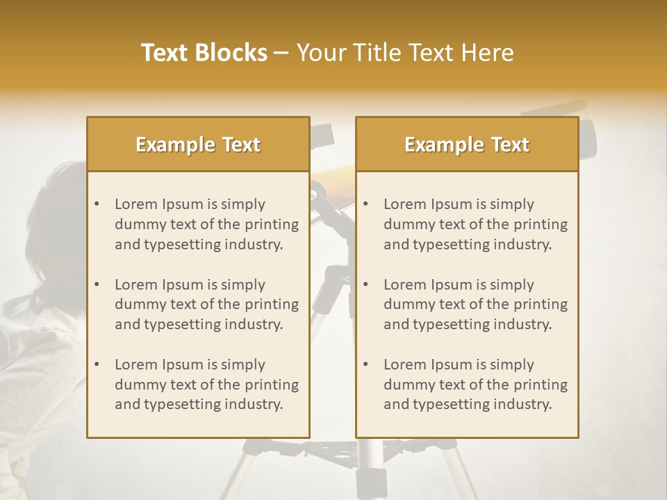 Beautiful Girl Spyglass PowerPoint Template