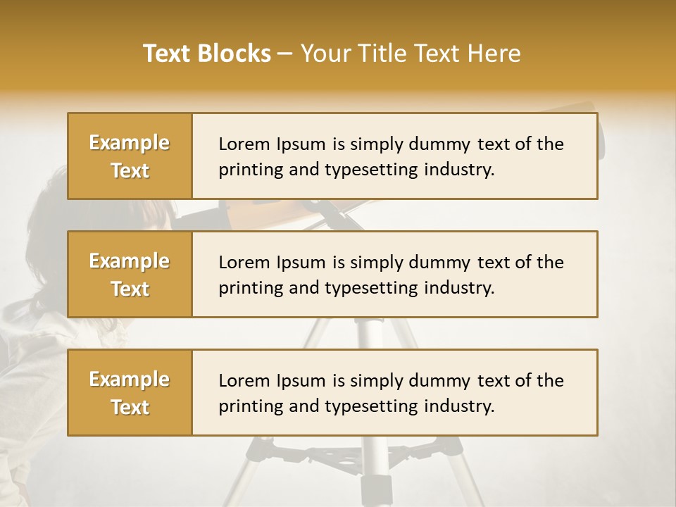 Beautiful Girl Spyglass PowerPoint Template