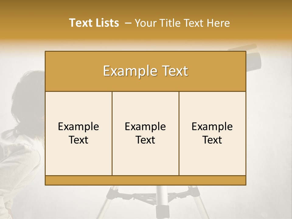 Beautiful Girl Spyglass PowerPoint Template