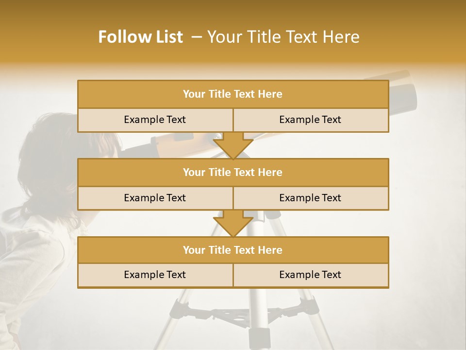 Beautiful Girl Spyglass PowerPoint Template